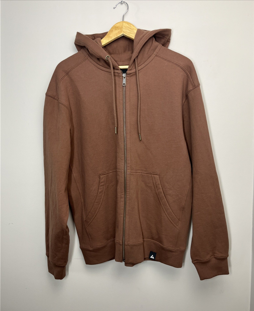 American Giant Mens Relaxed Classic Full Zip Hoodie Sweatshirt Medium Silt Heavy
